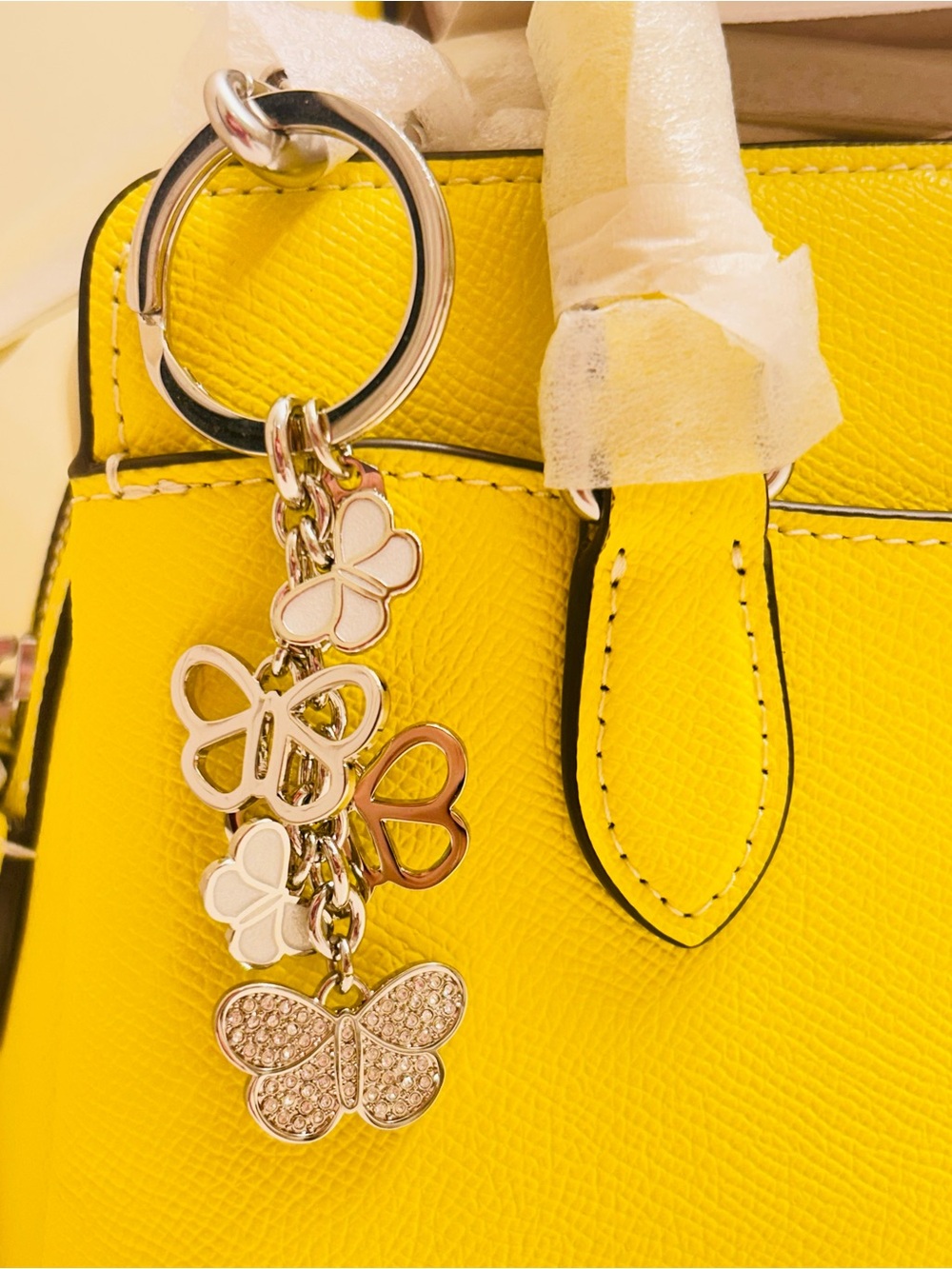 Vintage RARE Coach Y2K Butterfly Keychain/ Bag charm - Picture 6 of 16